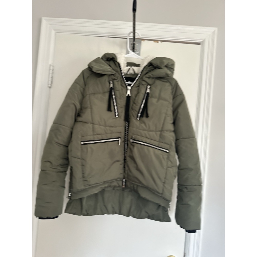 7 For All Mankind Sz: S Sherpa Lined Puffer Utility Field Coat Full Zip Jacket